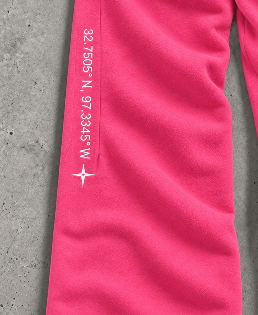 Skyline Pink sweatpants coordinate detail